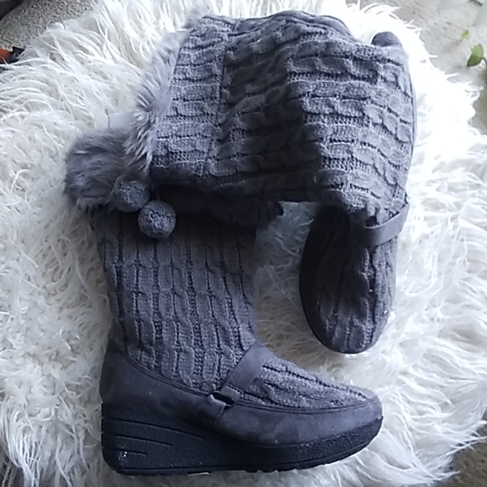 Steve Madden women's gray boots